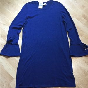 NWT Michael Kors Blue Sheath Sweater Dress